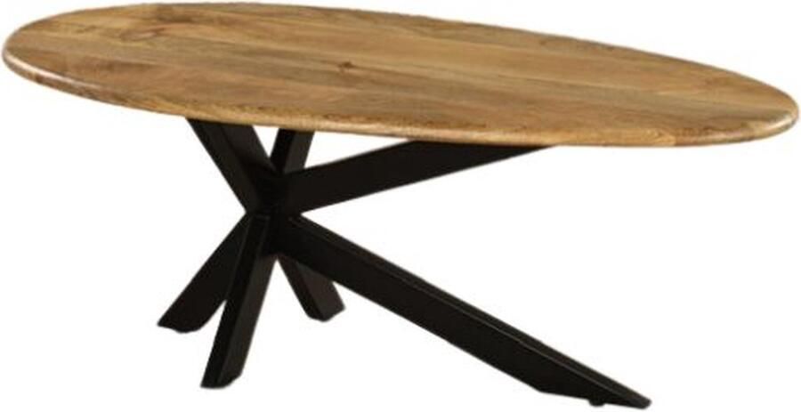 Zita Home Ovale Salontafel Mango Modern Matrix Onderstel 120 cm