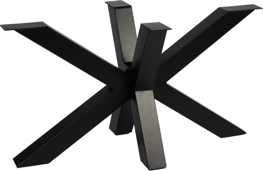 Zita Home Losse matrix poot kuis poot onderstel 10x10cm extra dik poten voor eettafel metaal tafelpoot 140cm lang