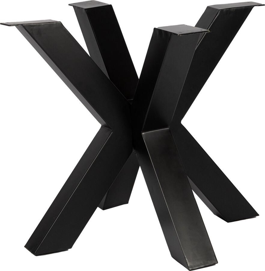 Zita Home Losse matrix poot kuis poot onderstel 10x10cm extra dik poten voor eettafel metaal tafelpoot 89cm lang