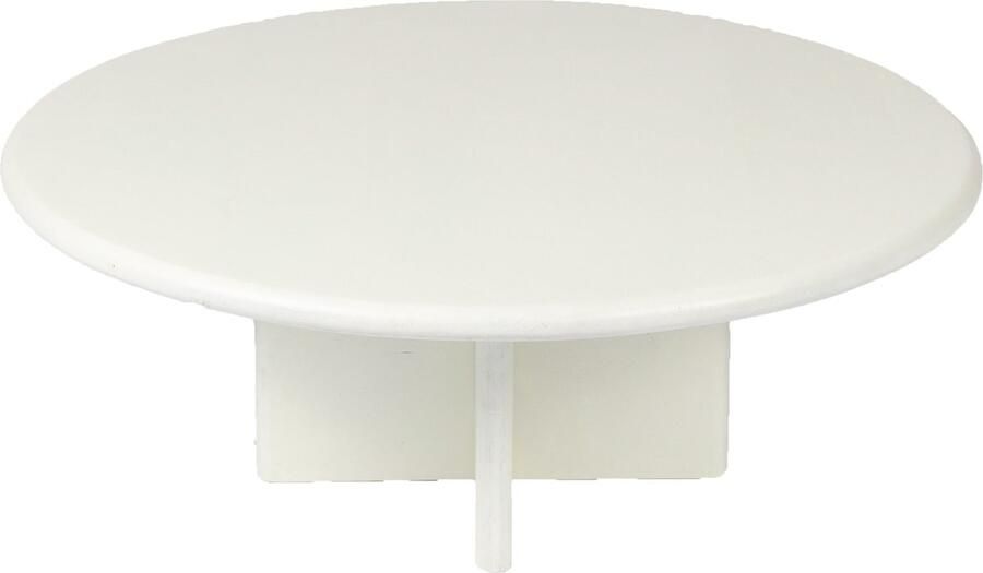 Zita Home Ronde Salontafel Wit Plusvormig Onderstel Mangohout