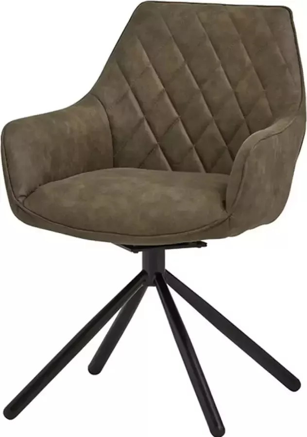 Zitmaxx Wonen Eetkamerstoel Diamond Spinny Olive