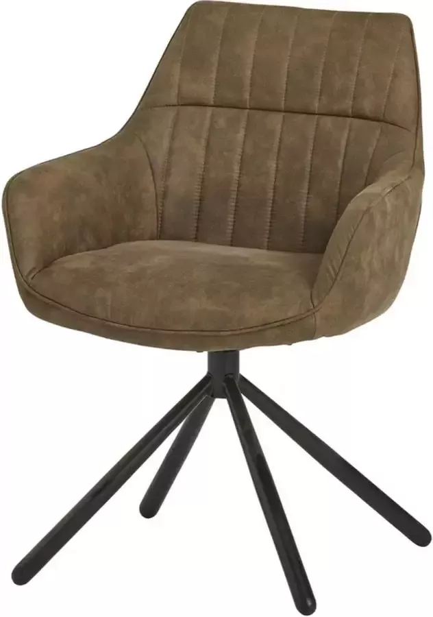 Zitmaxx Wonen Eetkamerstoel Stripe Spinny olive
