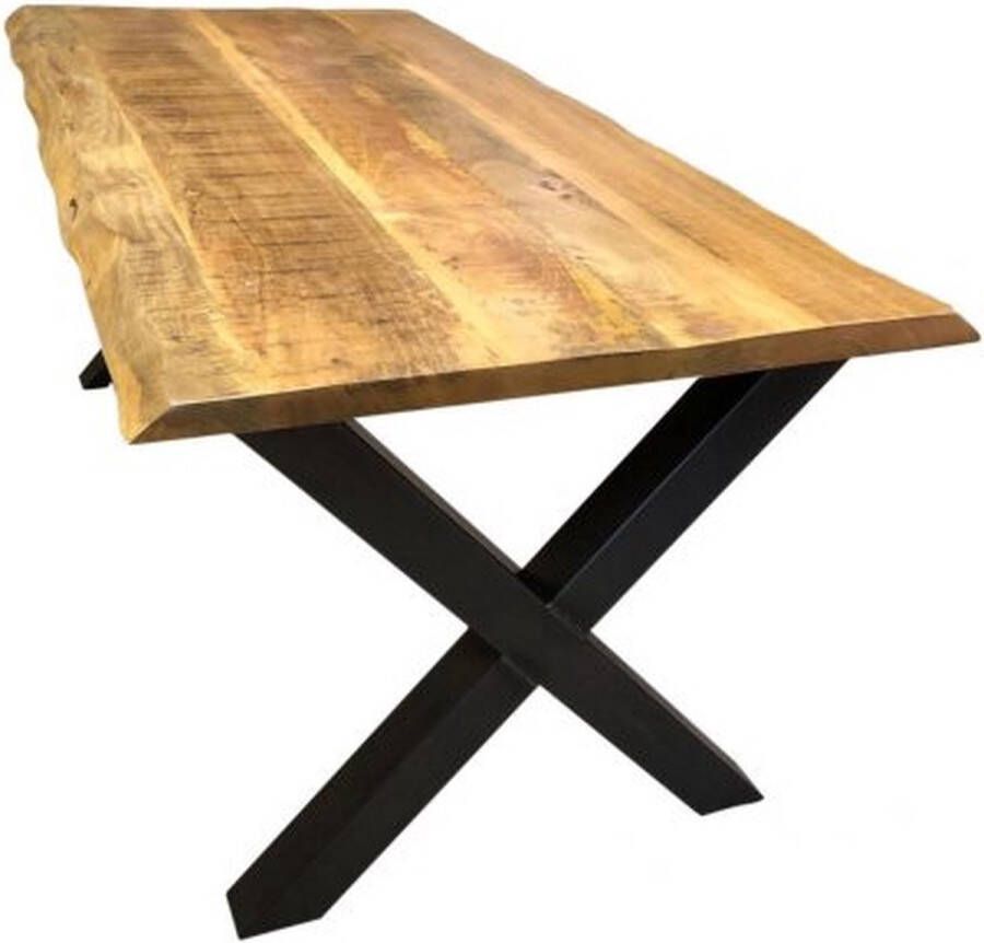 Zitten&Liggen Eettafel Mango Nora Rechthoek- Live Edge 160 cm