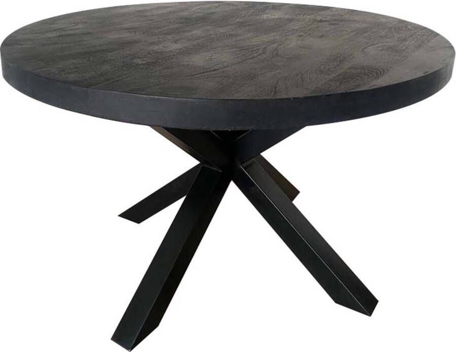 Zitten&Liggen Eettafel Mango Nora Rond Zwart- 160 cm