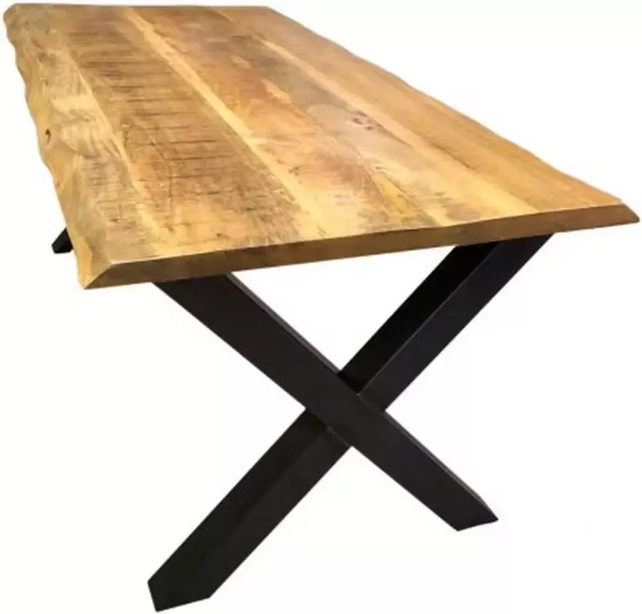 Zitten&Liggen Eettafel Mango Nora Rechthoek- Live Edge 160 cm