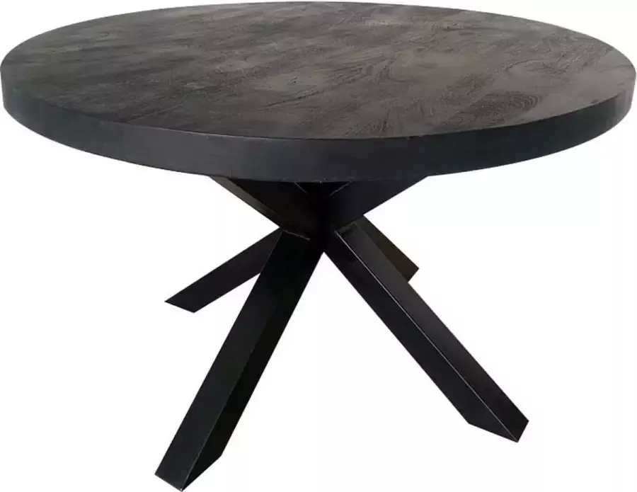 Zitten&Liggen Eettafel Mango Nora Rond Zwart- 160 cm