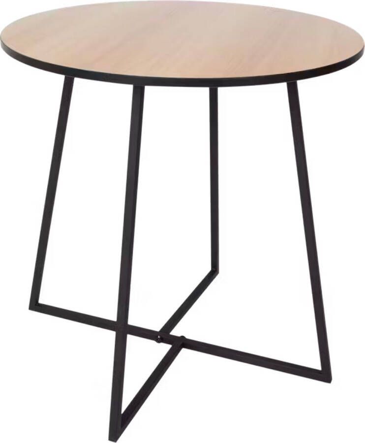 Zivanto Bijzettafel Salontafel Industrieel Plantentafel Kaptafel Plantenstandaard Modern Rond Tafel Melamine Ø40x40 cm