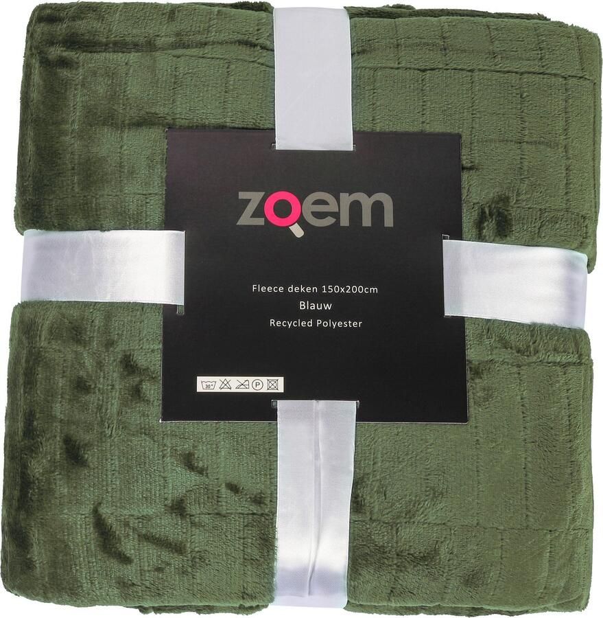 Zoem enterprise Zoem Fleece deken XL Fleece plaid XL Extra zware kwaliteit Olijfgroen Groen Kerst Picknick Terras Tuinset Duurzaam 205 x 150 300 gsm Kleedje