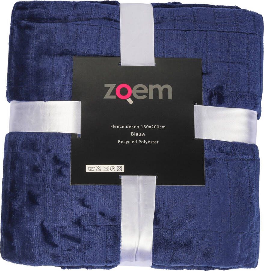 Zoem enterprise Zoem Fleece deken XL Fleece plaid XL Extra zware kwaliteit Blauw Kerst Picknick Terras Tuinset Duurzaam 205 x 150 300 gsm Kleedje