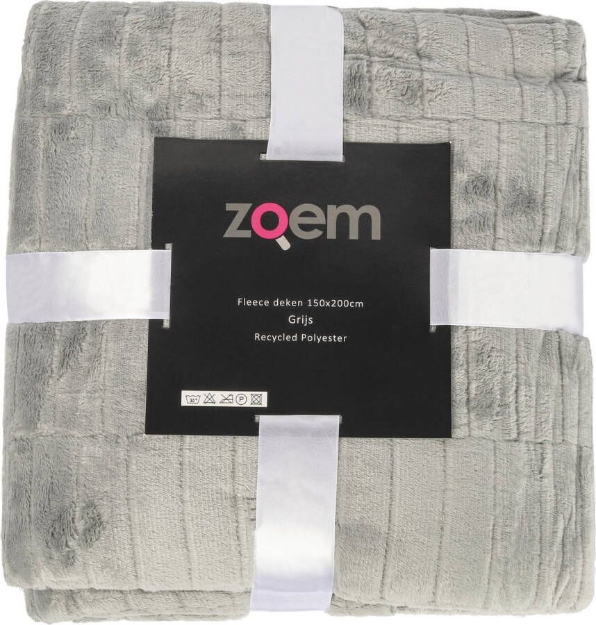 Zoem enterprise Zoem Fleece deken XL Fleece plaid XL Extra zware kwaliteit Grijs Kerst Picknick Terras Tuinset Duurzaam 205 x 150 300 gsm Kleedje
