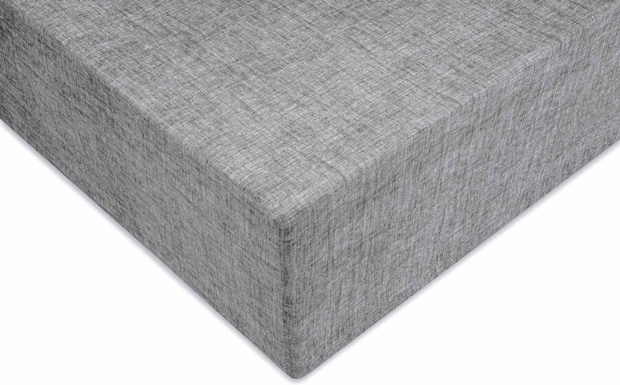 Zohome Hoeslaken Lino Onderlaken voor tweepersoonsbed 160x200 100% Katoen Antraciet