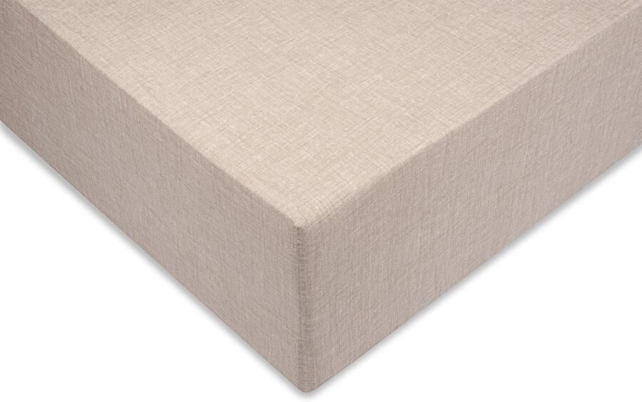 Zohome Hoeslaken Lino Onderlaken voor tweepersoonsbed 180x210-220 100% Katoen Beige - Foto 2
