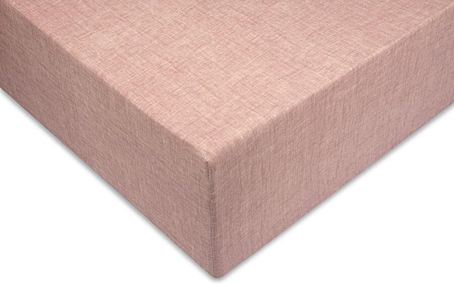 Zohome Hoeslaken Lino Onderlaken voor tweepersoonsbed 180x200 100% Katoen Roze - Foto 2