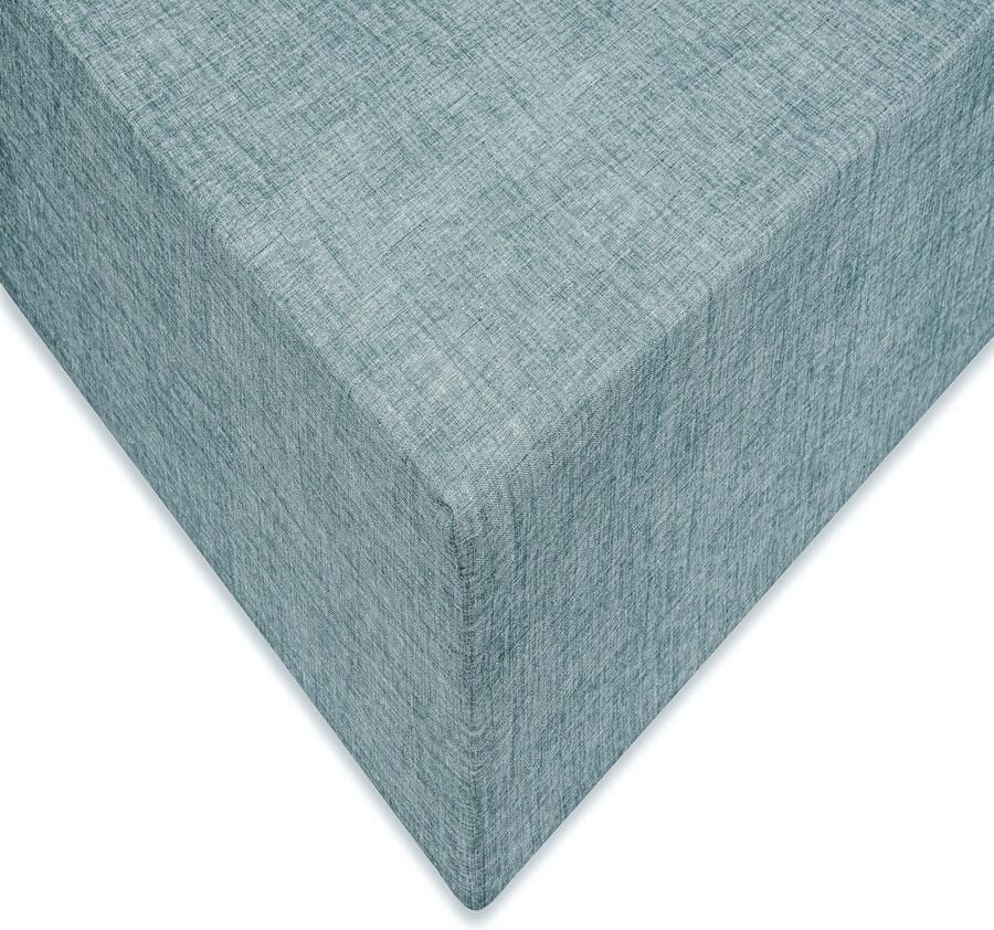 Zohome Hoeslaken Lino Onderlaken voor tweepersoonsbed 180x210-220 100% Katoen Groen