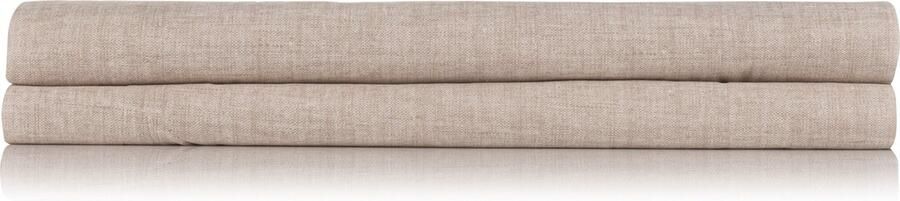 Zohome Hoeslaken Lino-topper Onderlaken voor tweepersoonsbed 140x200 100% Katoen Beige