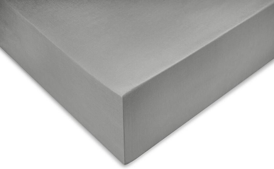 Zohome Hoeslaken Satinado Onderlaken voor tweepersoonsbed 140x200 100% Katoen-Satijn Grijs