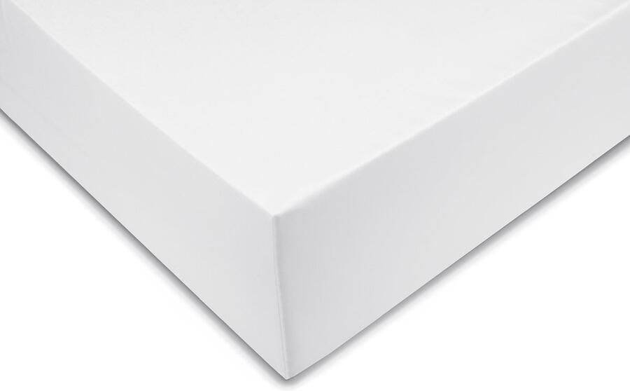 Zohome Hoeslaken Satinado Onderlaken voor tweepersoonsbed 160x200 100% Katoen-Satijn Wit