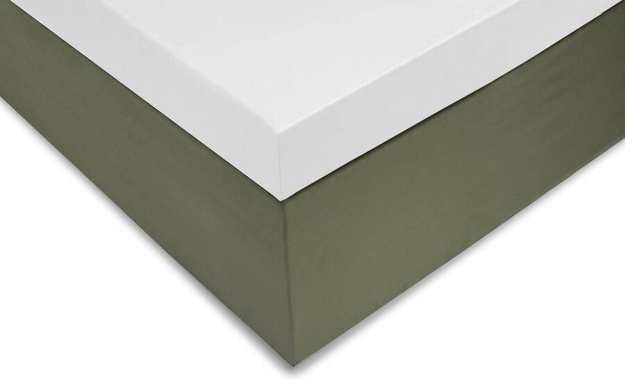 Zohome Hoeslaken Satinado-topper Onderlaken voor tweepersoonsbed 180x200 100% Katoen-Satijn Wit