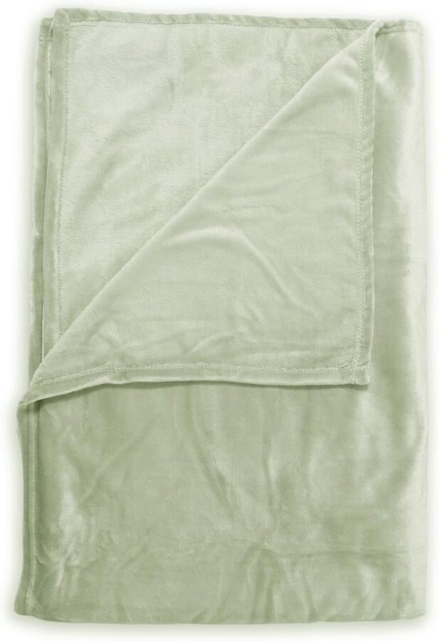 Zohome Plaid Cara Warme deken voor op de bank Zacht 140x200 Foam Green