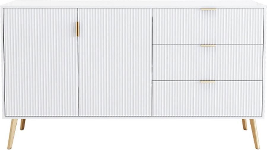 Zonder merk Gotagee Dressoirkast witte opbergkast bijzettafels woonkamerkast slaapkamerkast opbergmeubel