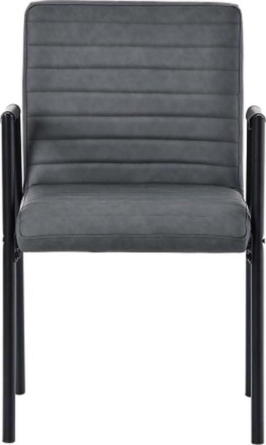 Zonder merk Gotagee Eetkamerstoel Set van 6 Fauteuil Loungestoel Gestoffeerde stoel Zwart Woonkamerstoel