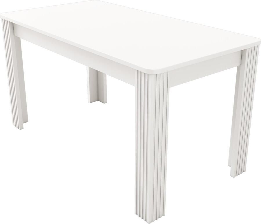 Zonder merk Gotagee Eettafel Eetkamertafel Tafel met vier poten Massiefhouten tafel Eikenhouten tafel Witte tafel