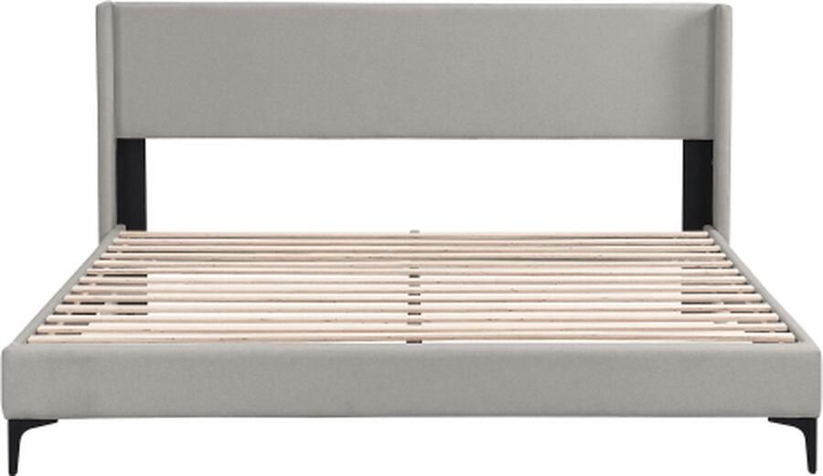 Zonder merk Gotagee Gestoffeerd bed 180x200cm Tweepersoonsbed (zonder matras）Grijs Linnen