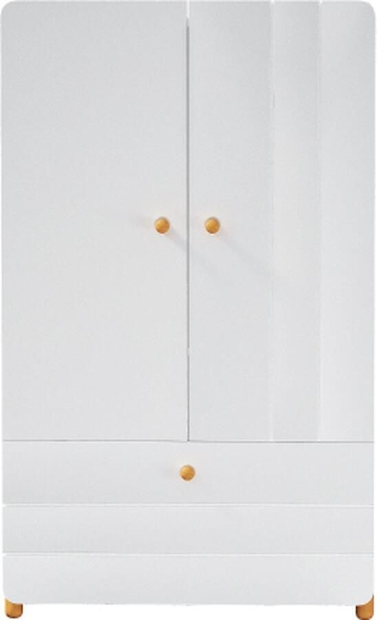 Zonder merk Gotagee Kledingkast met Houten Poten Opbergvakken Laden Kleerhangers Kinderkamer Kast Nachtkastje Kleurblok Design