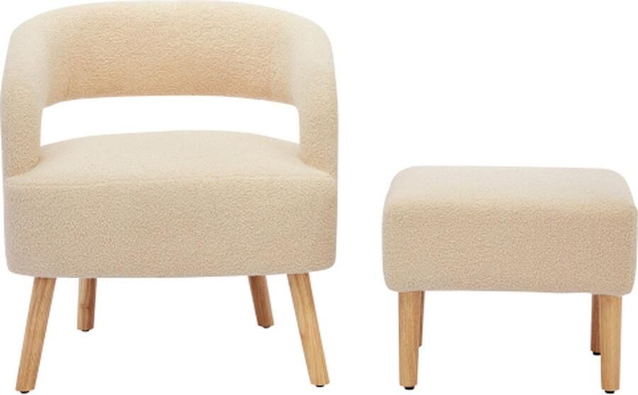 Zonder merk Gotagee Relaxstoel met Voetsteun Polsterstoel Relaxfauteuil Loungestoel Eenpersoonsfauteuil