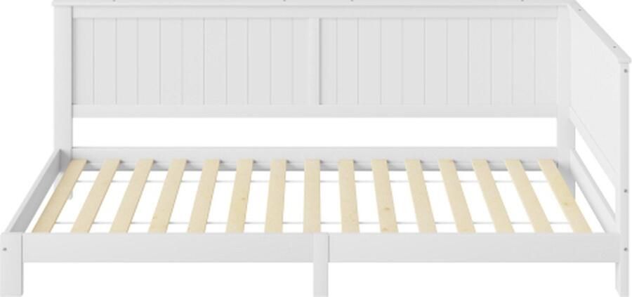 Zonder merk Gotagee Slaapbank 90x200cm Eenpersoonsbed (zonder matras) Wit Kinderbed Daybed Houten bed