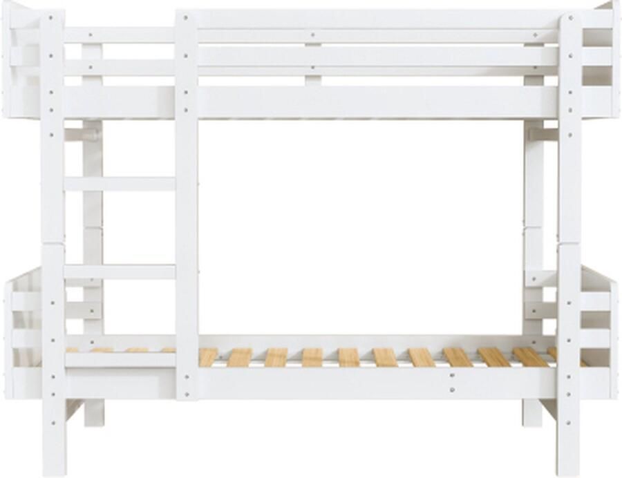 Zonder merk Gotagee Stapelbed 90x190cm kinderbed (zonder matras) Wit Massief hout