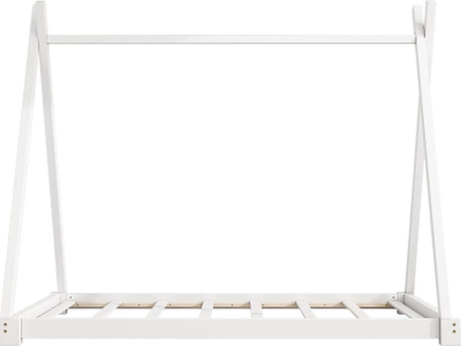 Zonder merk Gotagee Tent modelleren bed 90x200cm Vlak bed (Zonder matras) Wit Massief houten bed