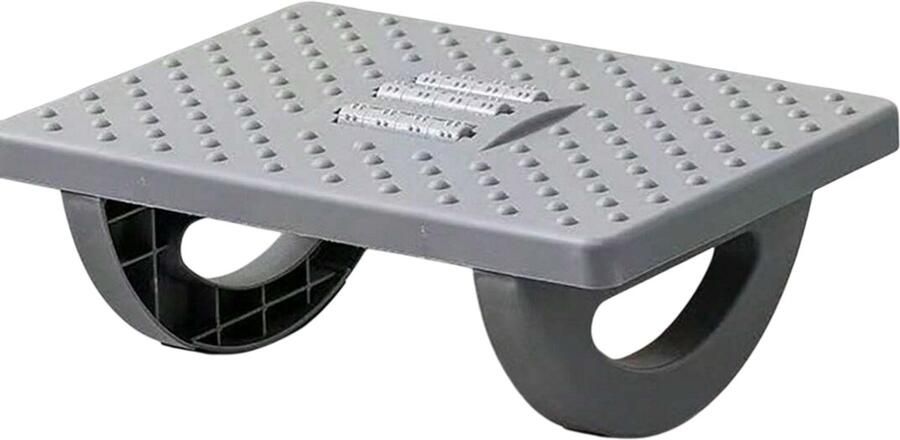Zonder merk S&E Ergonomische Voetensteun Onder Bureau – Rockende Voetensteun Voor Betere Houding – Groot Formaat – Voor Thuis & Kantoor – Anti-Slip – Grijs