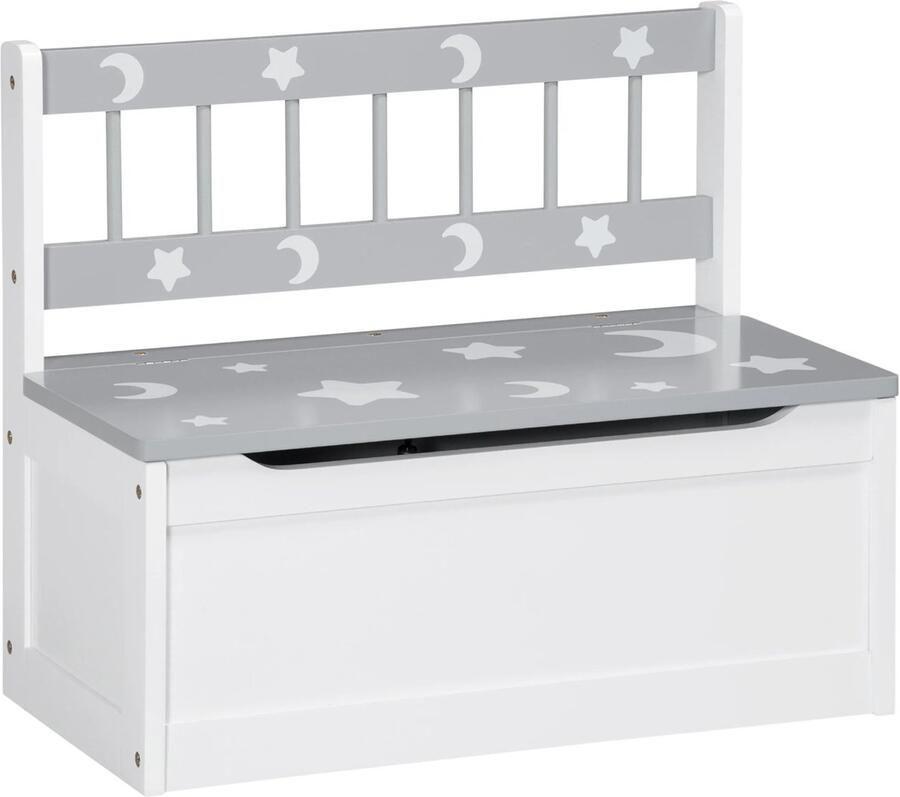 ZONEKIZ RoyaLuxe Kinderbankje Met Opbergruimte Kinder Bankje Bank Bankje Kinderen Kind Peuter Baby Banken Stoel Stoeltje Stoelen Kinderspeelgoed Speelgoed Kinder Speelgoed Organizer Organizers Opberg