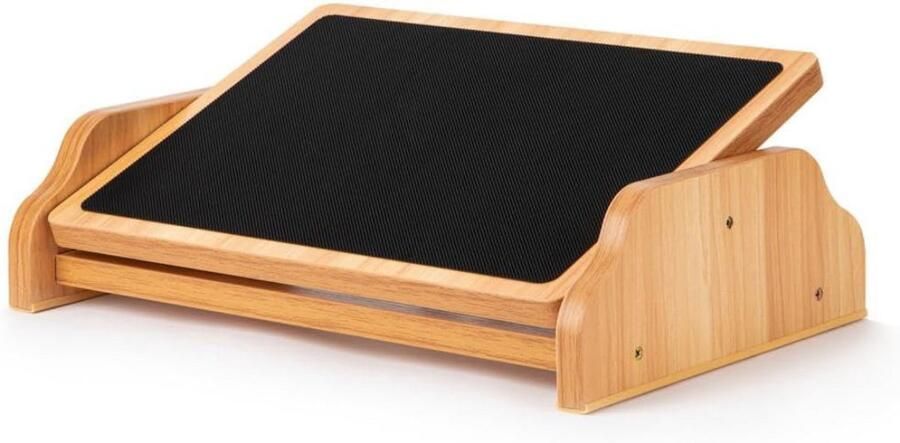 ZRSS Ergonomische Voetensteun Bureau Voetenbankje Verstelbaar Tegen Rugpijn Anti Slip Hout