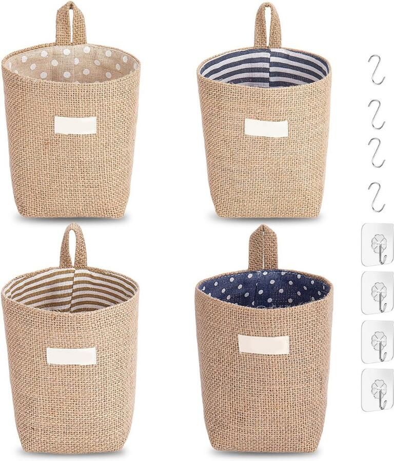 ZRSS Wandorganizer Wandopberger Wandrek Muurzak 4 Stuks