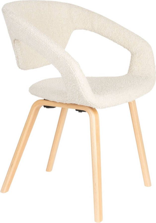 Zuiver Flexback Eetkamerstoelen met armleuning Beige Set van 2 - Foto 2
