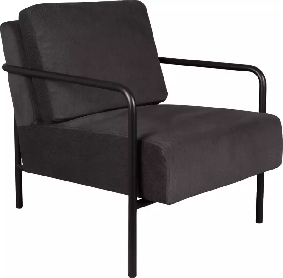 Zuiver X-Bang Fauteuil Zwart Donkergrijs