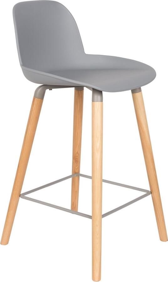 Zuiver Set 2 Barstoelen Albert Kuip Zithoogte 65 Cm Lichtgrijs - Foto 4