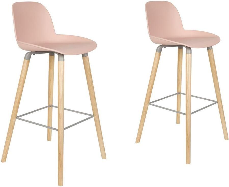 Zuiver Albert Kuip Barkruk 75 cm Roze Set van 2 - Foto 2