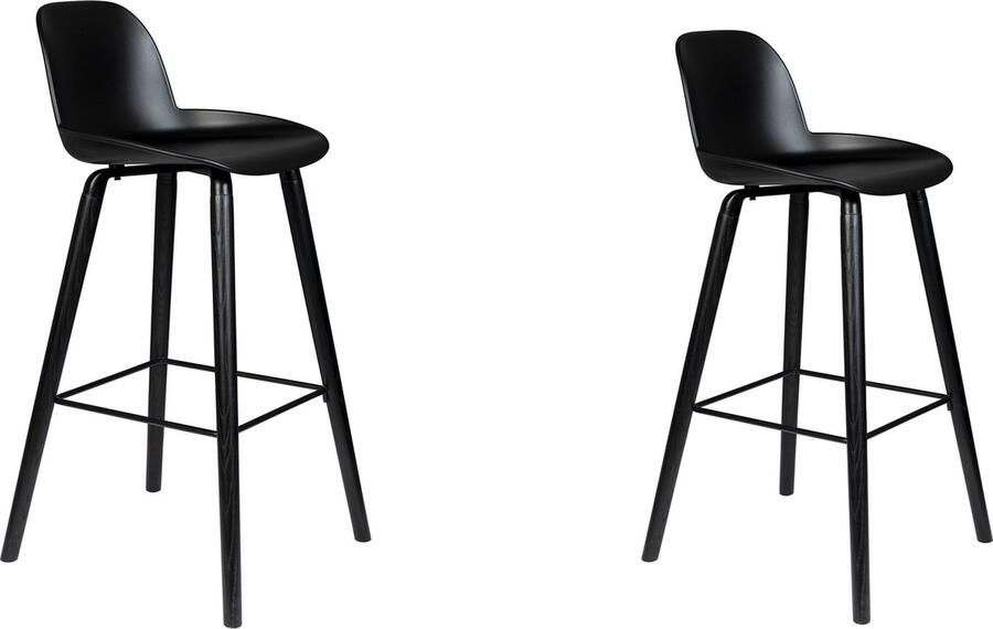 Zuiver Albert Kuip Barkruk 75 cm Zwart Set van 2