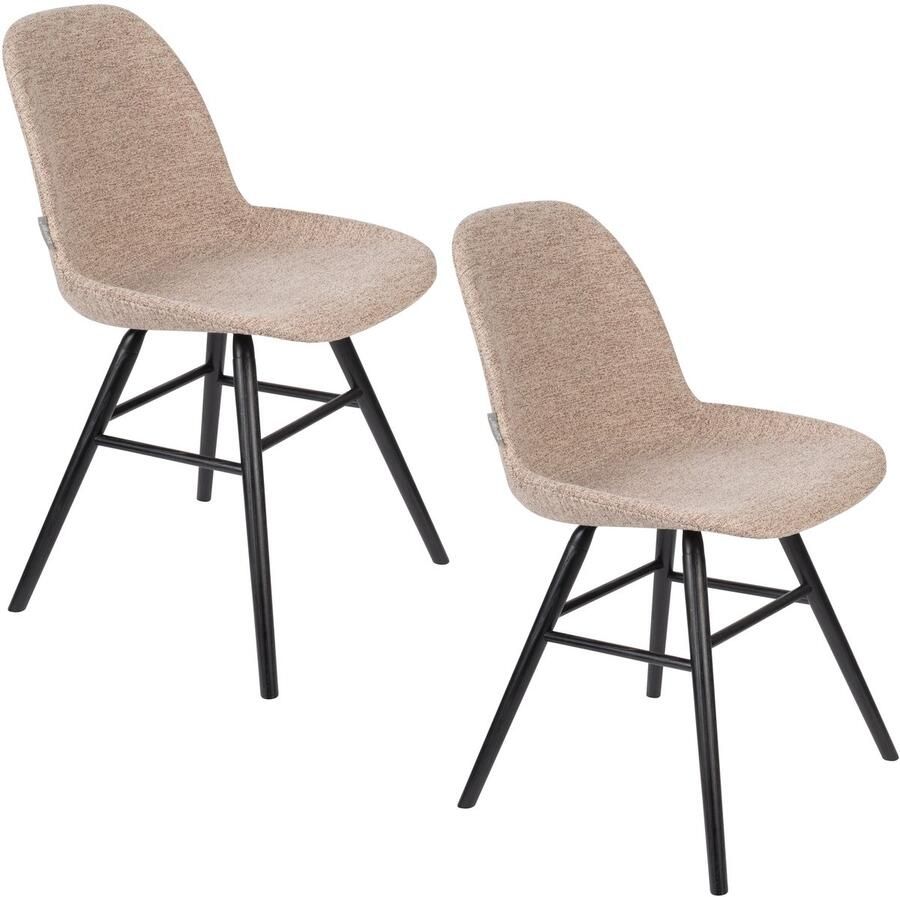 Zuiver Albert Kuip Soft Eetkamerstoelen Beige Set van 2 - Foto 2