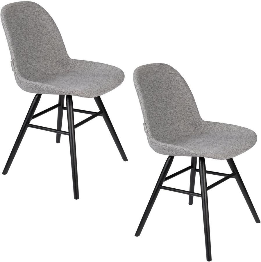 Zuiver Albert Kuip Soft Eetkamerstoelen Lichtgrijs Set van 2 - Foto 2