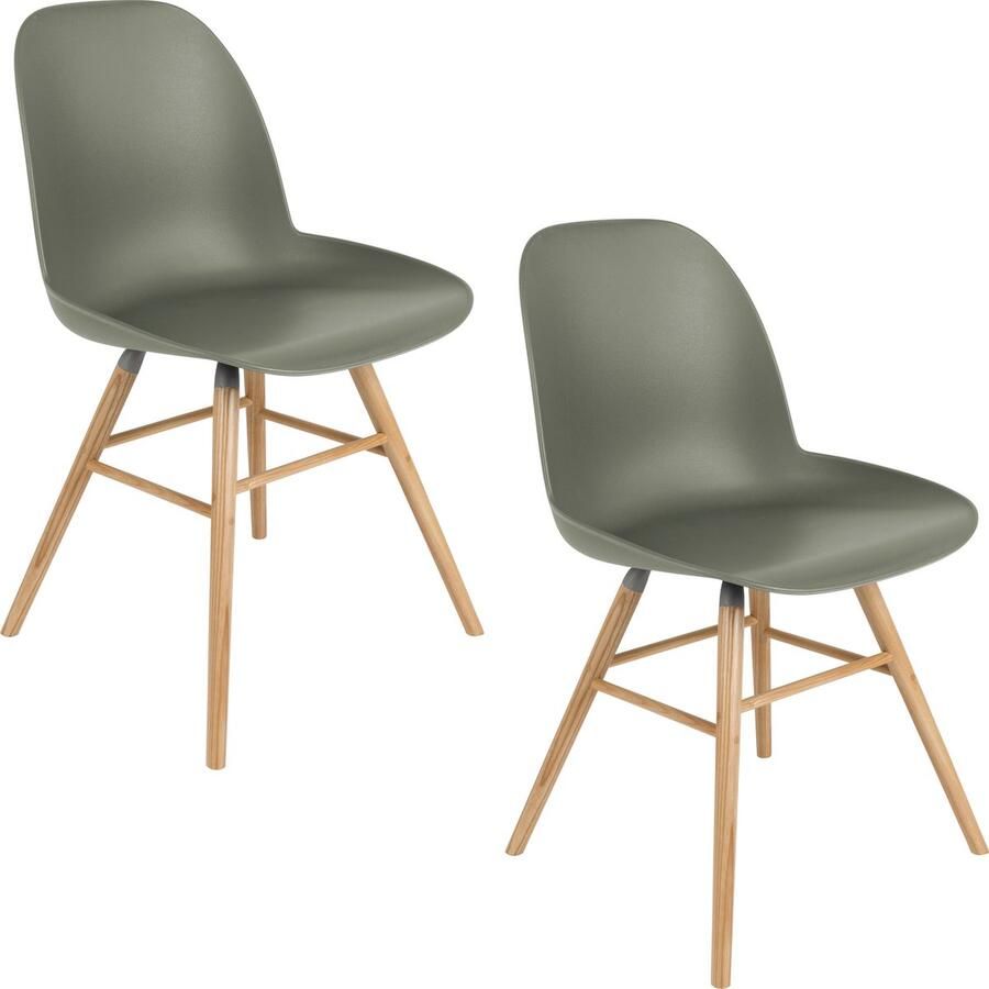 Zuiver Albert Kuip Eetkamerstoelen Groen Set van 2