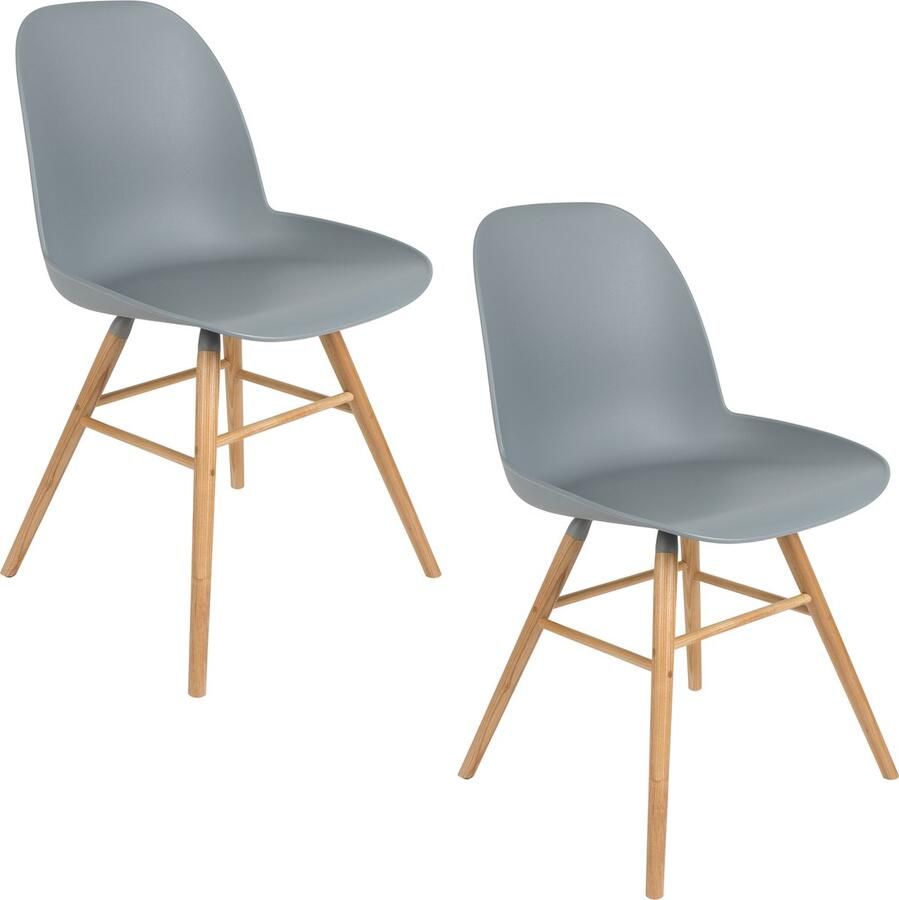 Zuiver Albert Kuip Eetkamerstoelen Lichtgrijs Set van 2