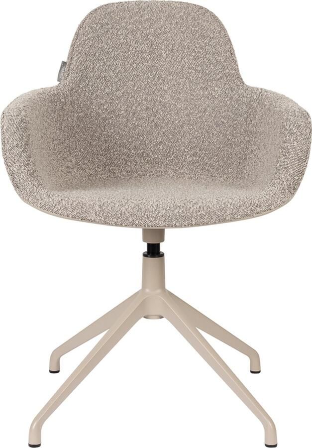 Zuiver Albert Kuip Swivel Eetkamerstoelen met armleuning Taupe Set van 2 - Foto 2