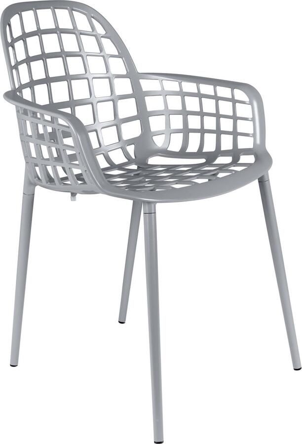 Zuiver Albert Kuip Tuinstoelen met armleuning Lichtgrijs Set van 2 - Foto 2