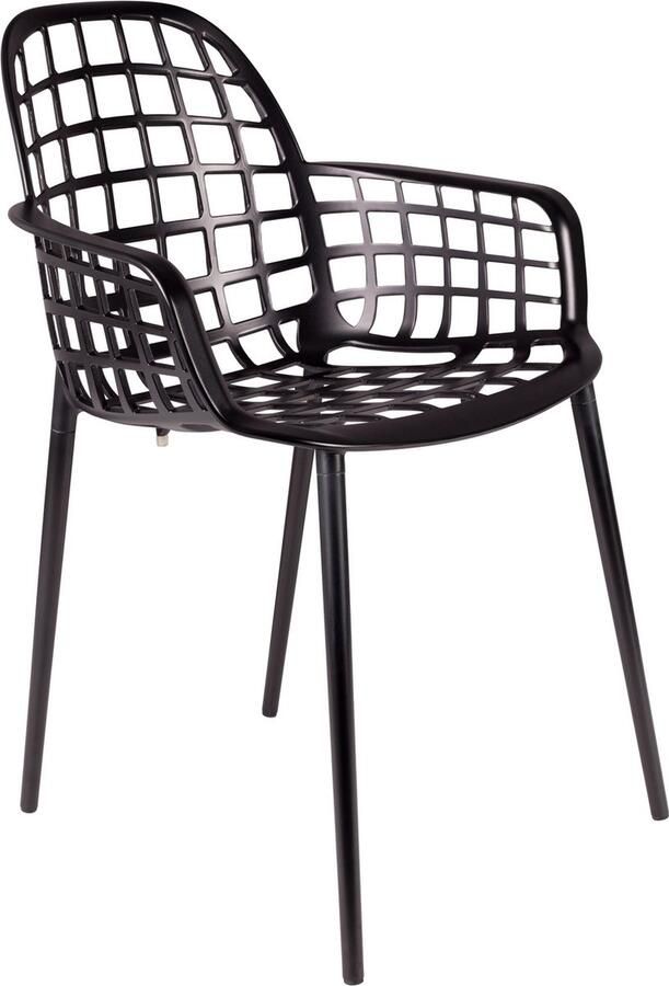 Zuiver Albert Kuip Tuinstoelen met armleuning Zwart Set van 2 - Foto 2