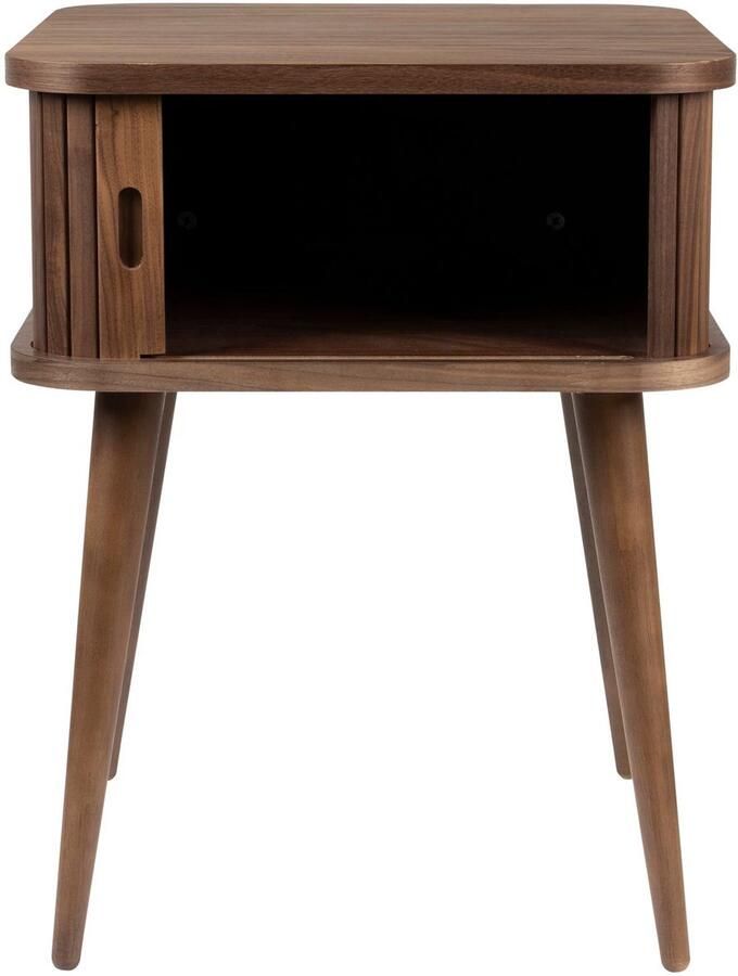 Zuiver Barbier Bijzettafel Nachtkastje Hout Walnoot Bruin} - Foto 2