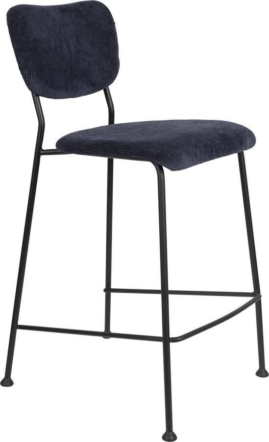 Zuiver Benson Barkruk 64.5 cm Donkerblauw Set van 2 - Foto 5